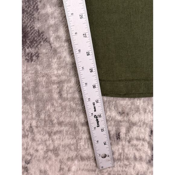 Original Fibres Pants 34 x 31 Mens Green Linen Straight Leg - Picture 5 of 7